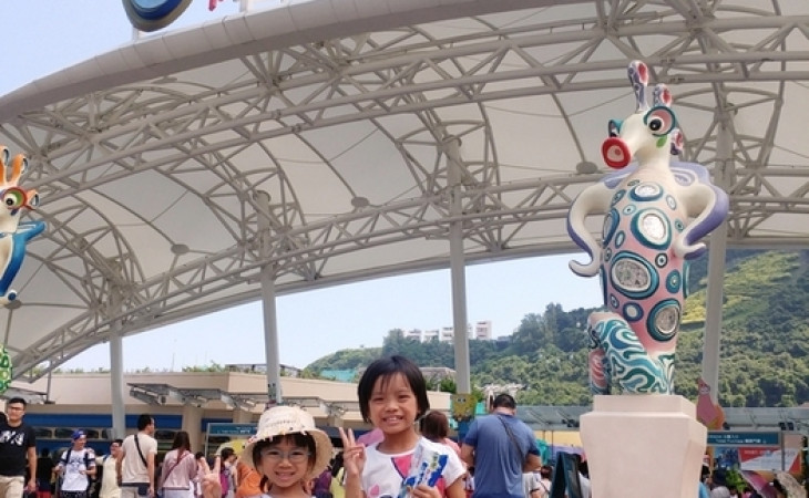 快閃海洋公園夏水禮2016。母女仨的日子 [8歲7個半月+5歲半個月]