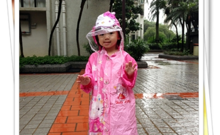 巧。大雨初體驗 [2歲3個半月]