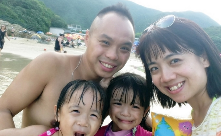 「仨V2」。大浪灣下水禮2014 [6歲7個月+3歲4個月]